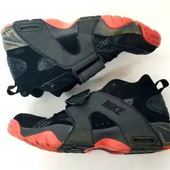 NIKE AIR VEER "Premium" Black Anthracite Atomic Red Sneakers Trainers Size 10.5 - Picture 2 of 11